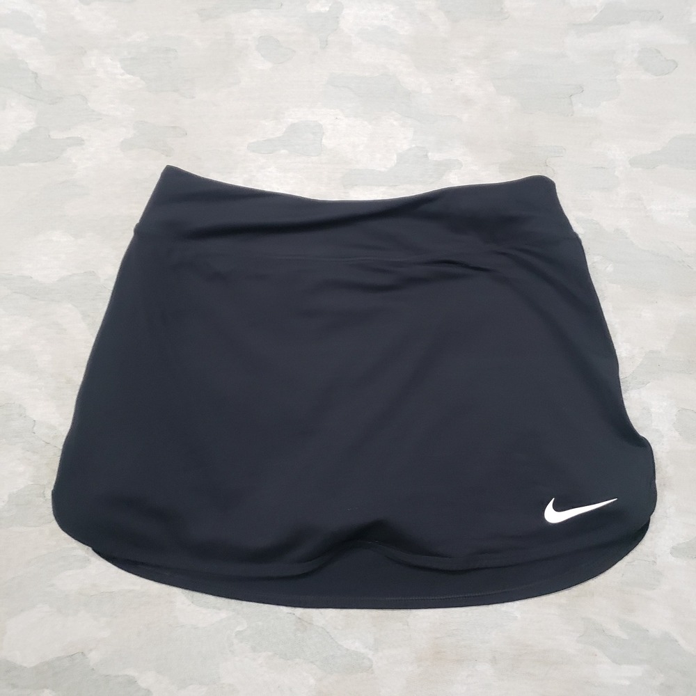 Nike Skort Women Small Black Dri-Fit Tennis Golf Pull On Outdoors Sports